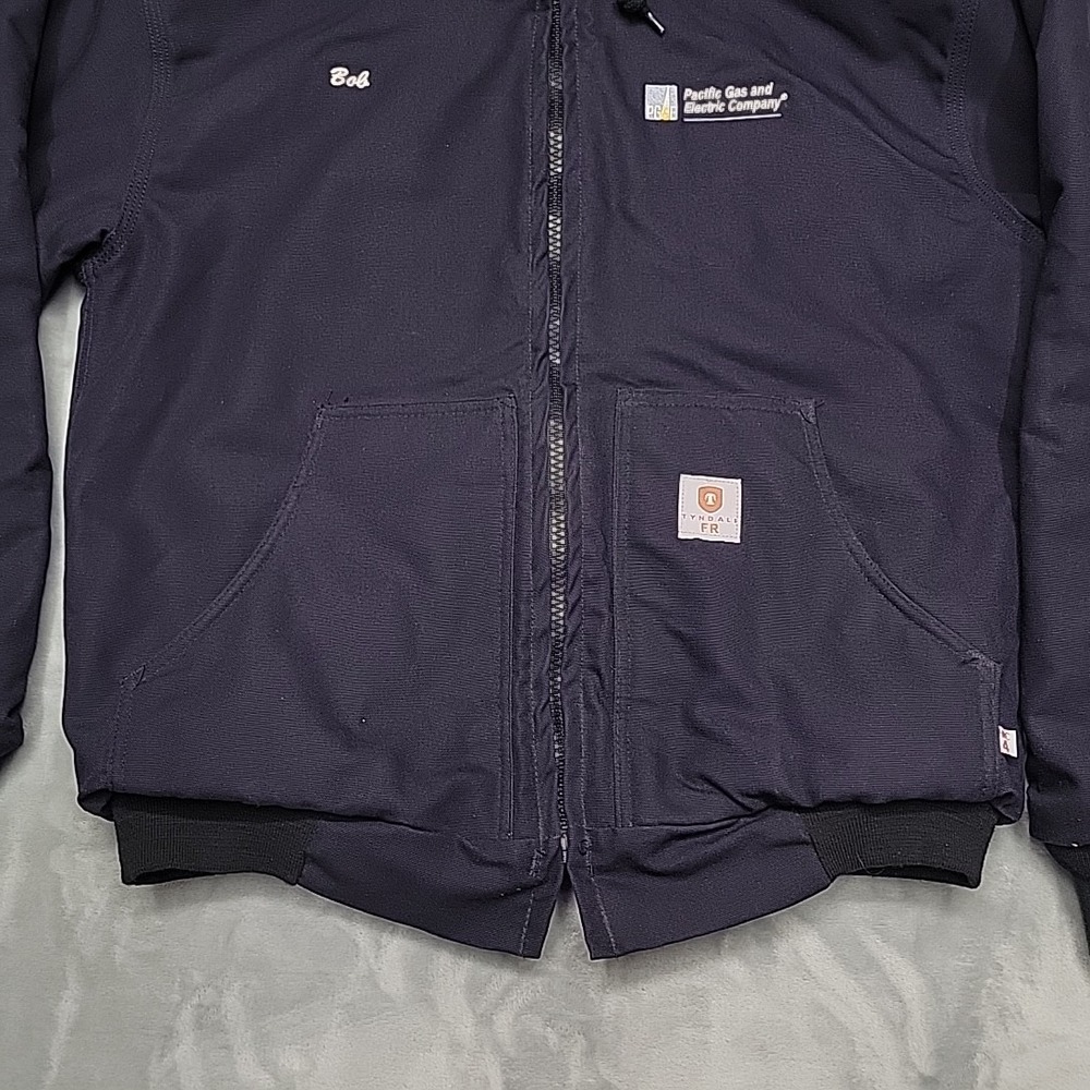 Tyndale Jacket Mens Large Navy Blue FR Flame Resistant Workwear Made In USA - Picture 2 of 8